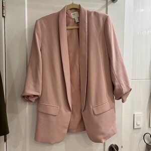 Forever21 Pink Long Line Blazer